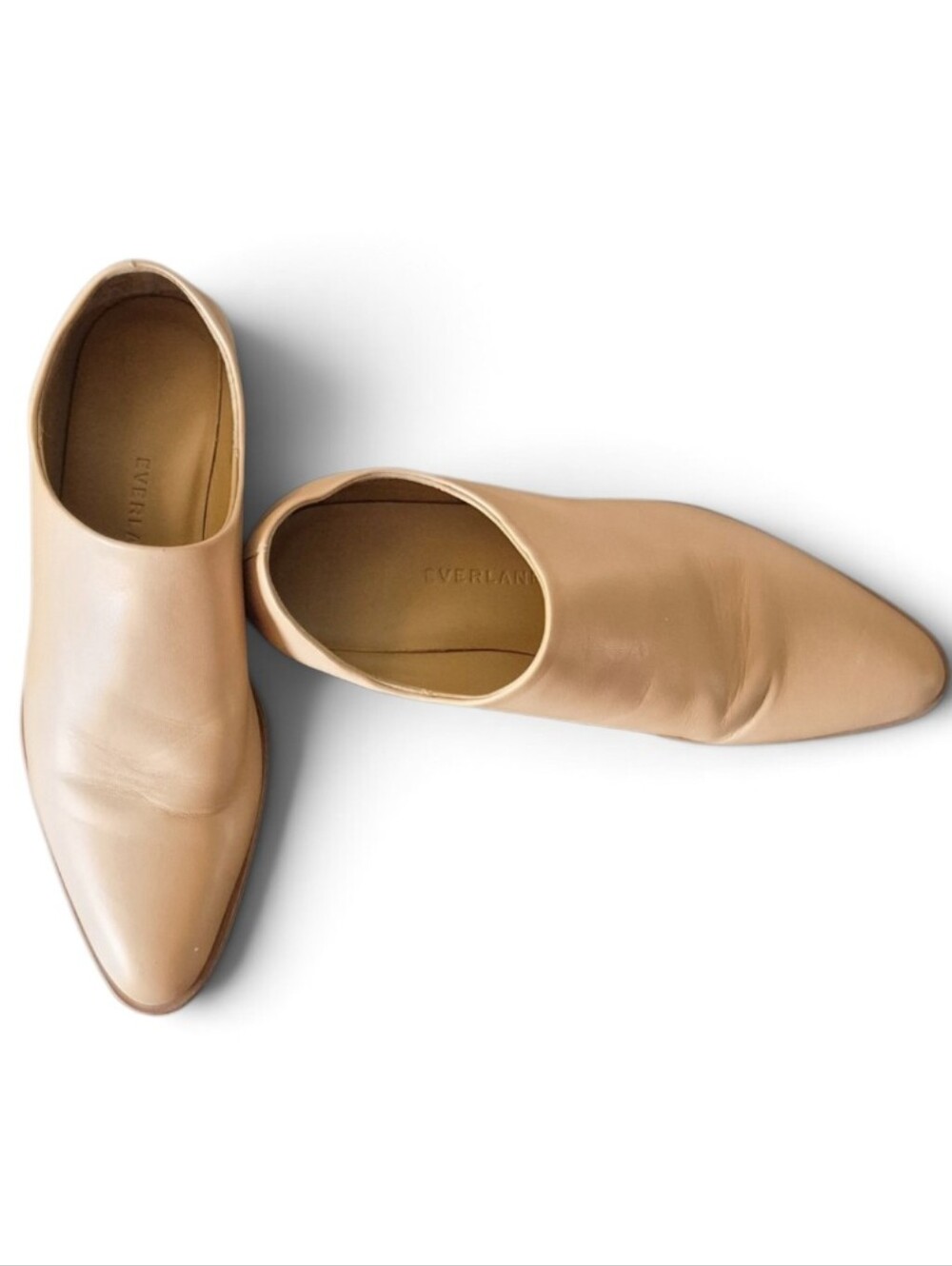 Everlane Mules Leather Babo Modern Babo Beige Neutral Loafers Size.7.5